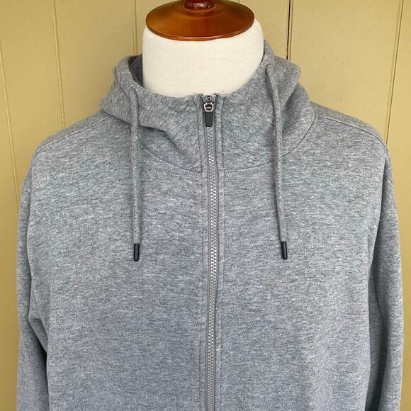 MTA sport men XL full zip longsleeve hooded jacket w/front pockets grey - Picture 2 of 11